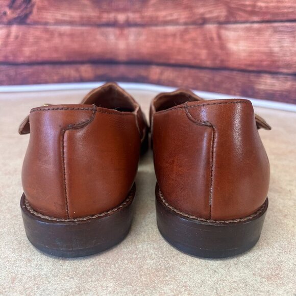 Joan & David Dark Caramel Leather Slip On Shoe - Picture 4 of 14